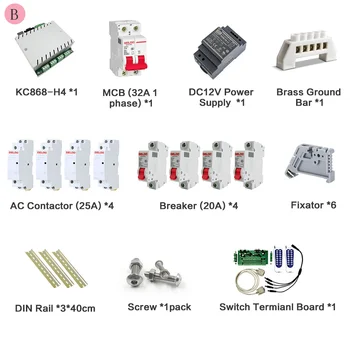 Best 4 Gang Smart Home Automation Module Controller DIY Power Distribution Box Accessories Remote Control Anywhere Anytime Timer
