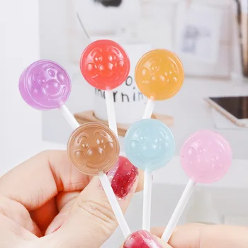 

10Pcs Kawaii Miniature Simulation Resin Lollipop Fake Food Flat back Cabochons Scrapbooking for Phone DIY Craft Accessories