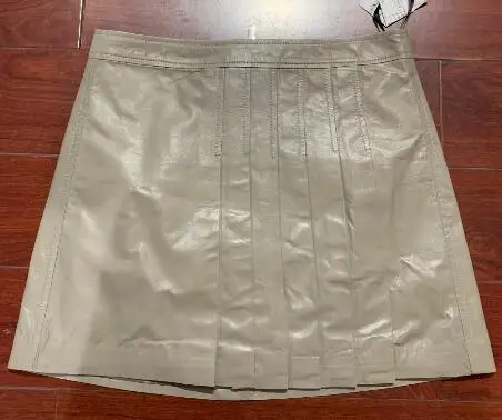 Юбка из натуральной кожи женская юбка из овечьей кожи - Цвет: as picture