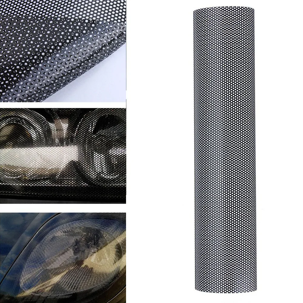 1 шт. наклейка на фару тонированная перфорированная пленка сетка как Fly Eye 60X106cm