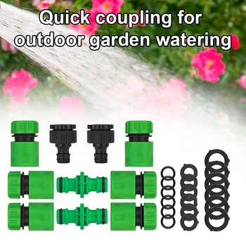 

Garden Watering Quick Connector Hose Adapter Set Extender Coupling Joint Outdoor Lawn Garden Irrigation Tap Adapter Connector