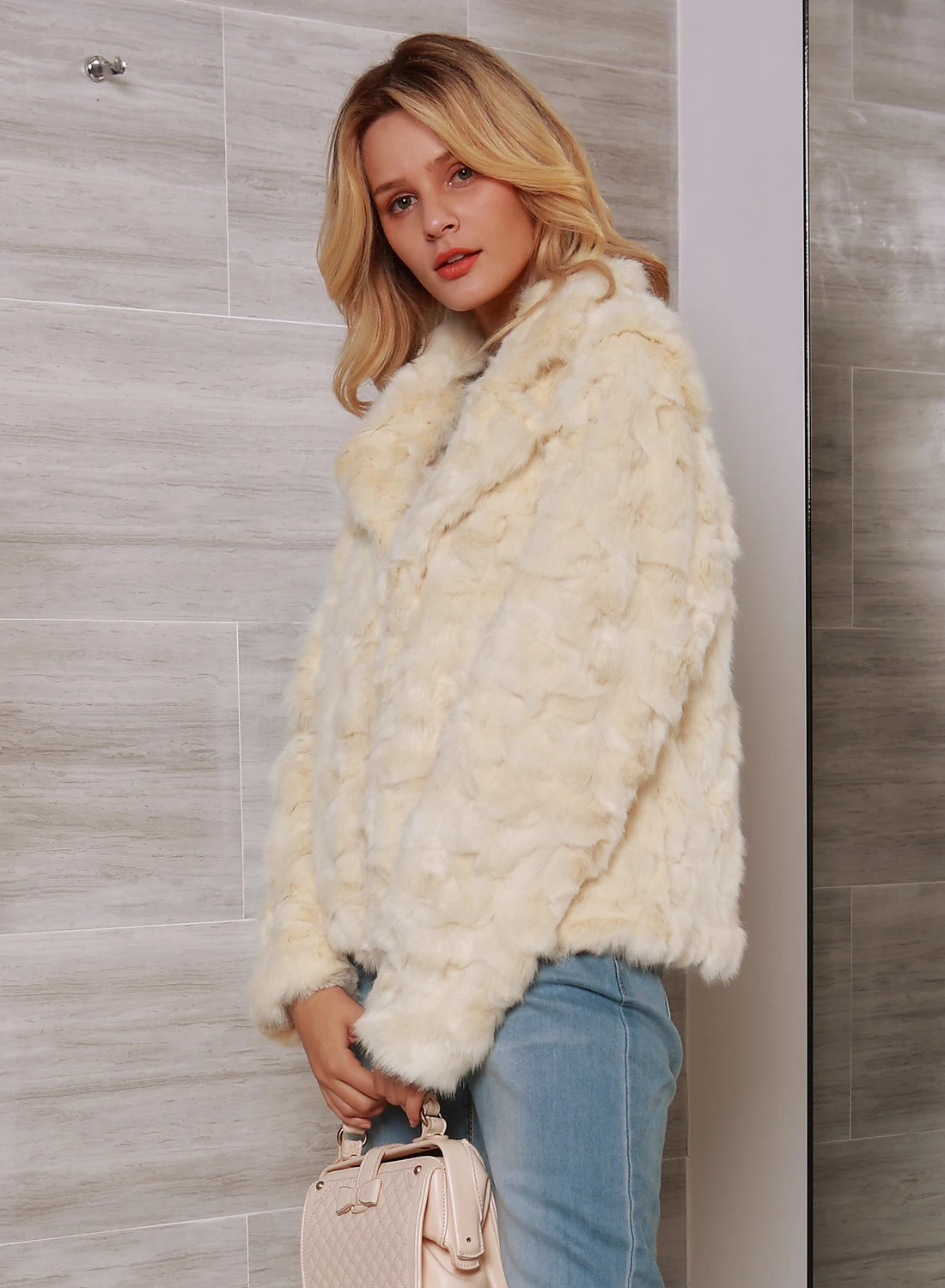 HEFLASHOR пальто из искусственного ягненка женское пушистое повседневное меховое пальто женское короткое приталенное пальто с воротником с лацканами зимняя верхняя одежда лохматые пальто