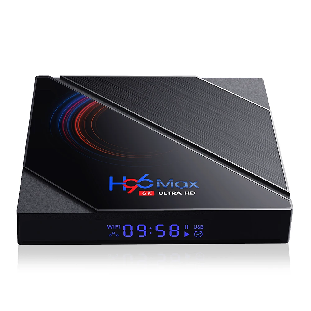 Приставка Смарт-ТВ H96 MAX H616 Android 10 0 2 ГБ 4 16 32 64 5 ГГц Wi-Fi 4K @ 60fps ТВ-приставка