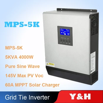 

5KVA Pure Sine Wave Hybrid Inverter 48V 220V Built-in MPPT 60A PV Charge Controller AC Charger with Parallel Kit Inside MPS-5K