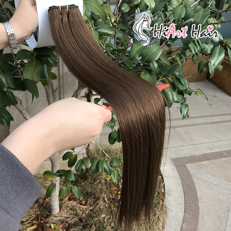 HiArt 80 г пряди для наращивания, человеческие волосы remy для салона, супер двойные пряди для наращивания, прямые пряди для наращивания волос