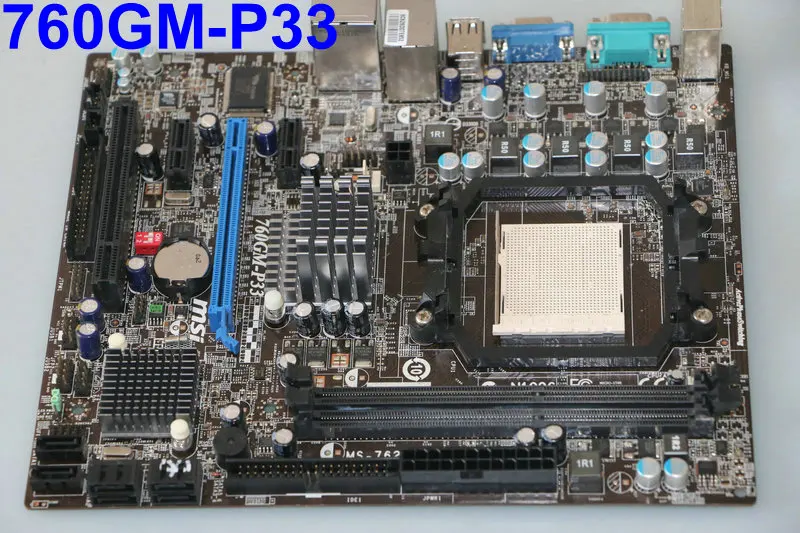 Для MSI 760GM P33 Desktop DDR3 Socket AM3 AMD USB 2 0 оригинальная б/у материнская плата|Материнские