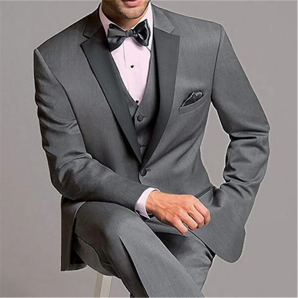 Style and color Мужской костюм Smolking Noivo Terno Slim Fit Easculino, вечерние костюмы для мужчин, мужской костюм из 3 предметов с отворотом(пальто+ брюки+ жилет - Цвет: Style and color