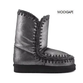 

China's latest high-quality brand women's snow boots, real sheepskin, 100% natural wool, fashionable women shoes, free delivery