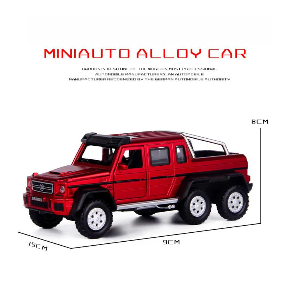 1:32 Масштаб колеса литой автомобиль benz brab g63 6x6 пикап металлическая модель