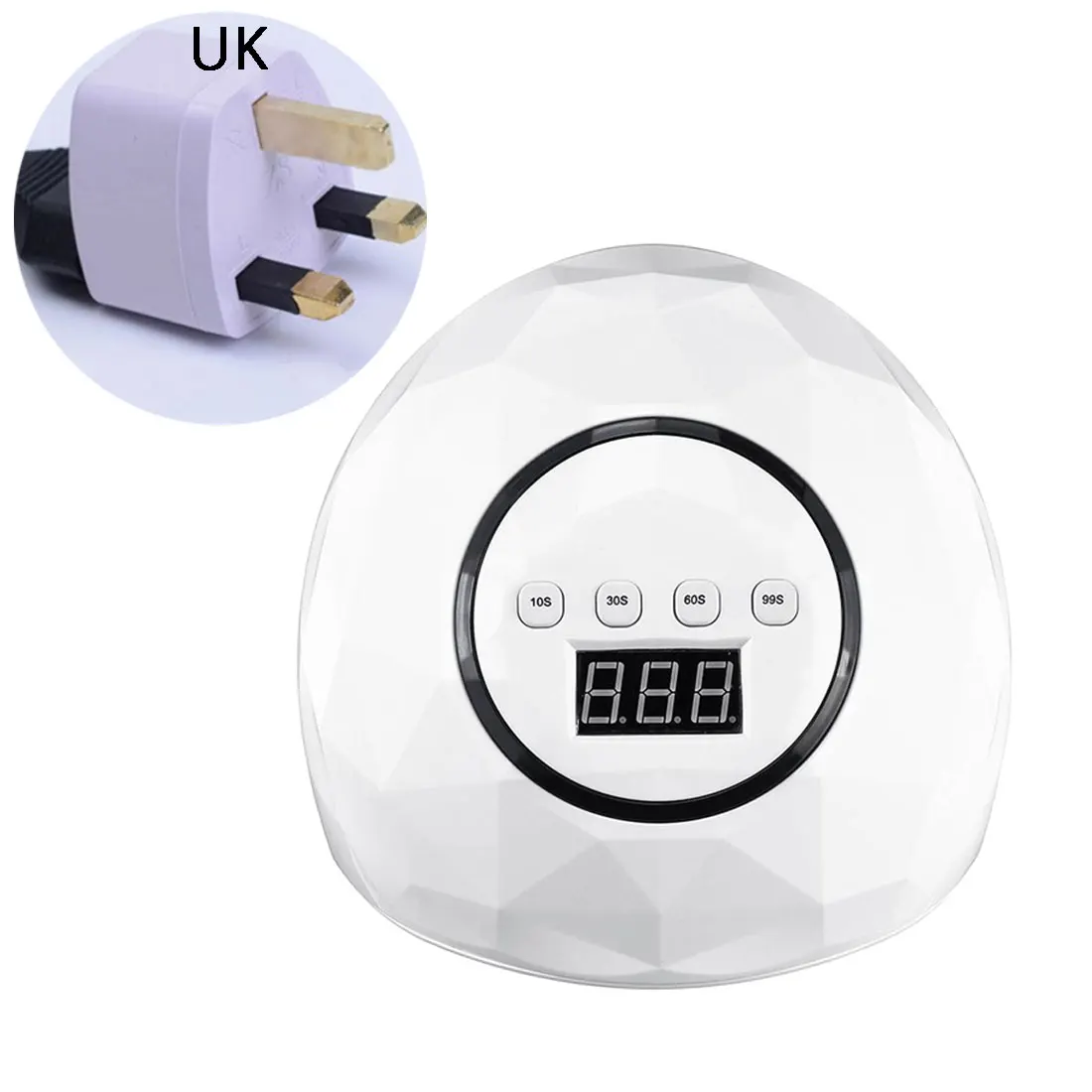 72W White UK 72 Вт/36 Вт, быстро сохнут, УФ-Светодиодный светильник 24/12 шт. светодиодные лампы бусины с плоской обратной стороной для нейл-сушилка автоматически Сенсор розовый/белый защита от солнца светильник фототерапии ЖК-дисплей Дисплей с таймером - Цвет: 72W White UK