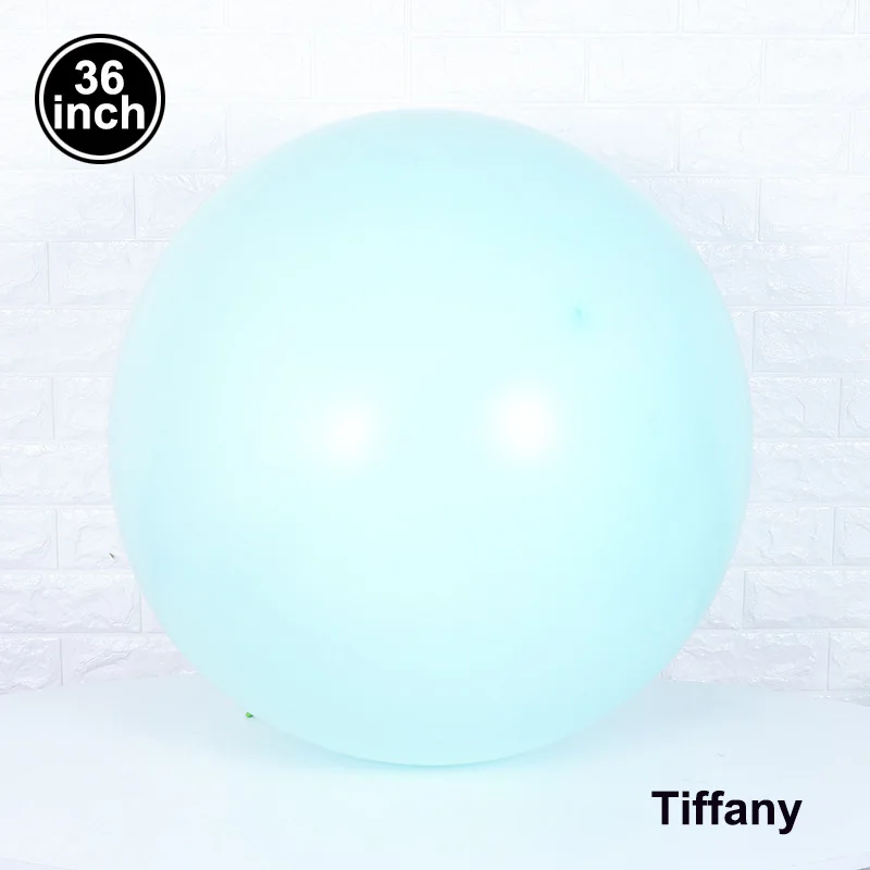 3Pcs 36 Inch Macaron Candy Pastel Balloons Unicorn Birthday Party Giant White Round Baloons Backdrop Photography Decorations - Цвет: tiffany