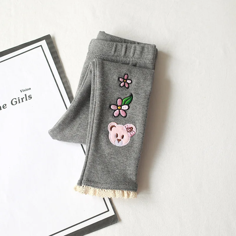 Girl'S Leggings Spring And Autumn New Style CHILDREN'S Trousers Korean-style Baby Girls Outer Wear Trousers Versatile Carto
