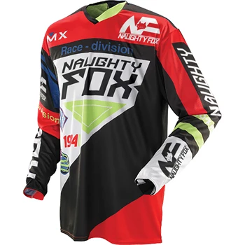 

NAUGHTY FOX 360 Race Motocross Jersey Dirt Bike Cycling Bicycle MX MTB ATV DH T-Shirts Off-Road Mens Motorcycle Racing T Shirt