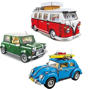 

21001 Volkswagen T1 Camper / 21003 Beetle / 21002 Cooper Lepining Technic Building Blocks Bricks Toys 10220 10252 10242 10271