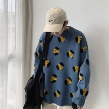UYUK2019 Autumn And Winter Trend Street Loose Casual Cute Wild Cartoon Pattern Men's Round Neck Sweater Clothes Men Hombre UYUK2019 Autumn And Winter Trend Street Loose Casual Cute Wild Cartoon Pattern Men's Round Neck Sweater Clothes Men Hombre
