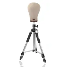 Серебристый тренога тренировочная кукла голова парик Манекен холст блок голова стенд алюминиевый сплав круглый и манекен голова