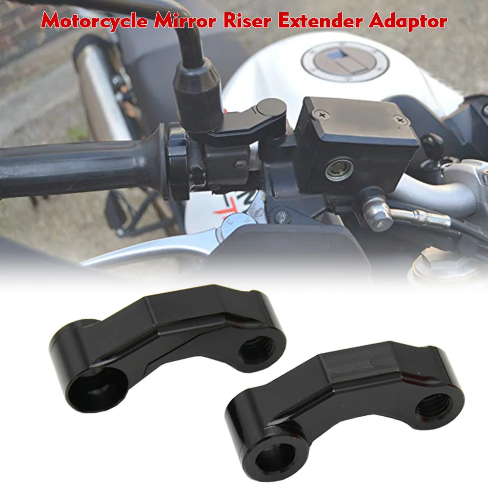 Motorcycle Mirror Riser Extender Adaptor Handlebar Mount Mirror Riser