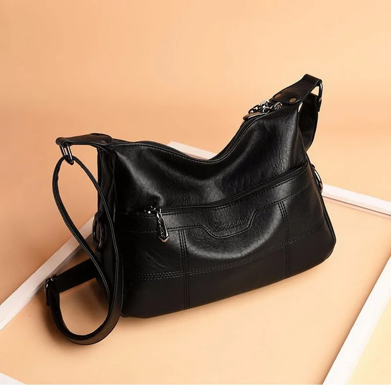 Gradosoo Vintage Women Shoulder Bag Brand Crossbody Bags For Women Fashion Messenger Bag Female New Arrival Big Bag Women HMB655