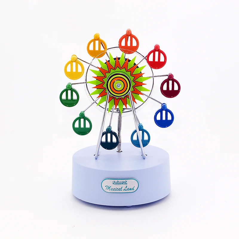 Веселая Музыкальная шкатулка с колесом обозрения, креативный подарок для маленькой девочки, ребенка, подруги, дня рождения, Рождества, украшения для дома - Цвет: Бургундия