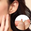 12 Pairs Plastic invisible Clip On Earrings for Sensitive Ears,Birthstone Cubic Zirconia Earring Sets  Non Pierced Ear for girls 5