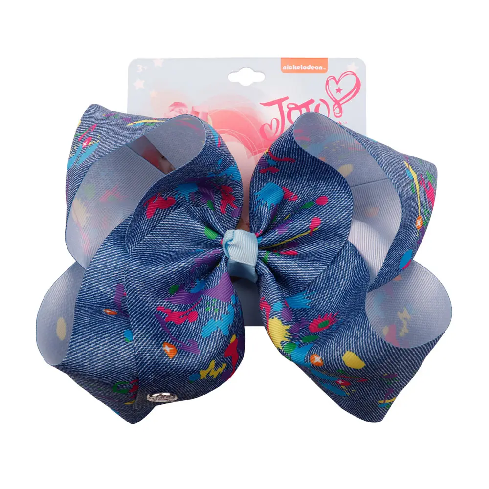 Xugar " аксессуары для волос Jojo Siwa заколки для волос для девочек Радужная лента банты для волос Стразы JOJO банты заколки для волос для детей - Цвет: 23