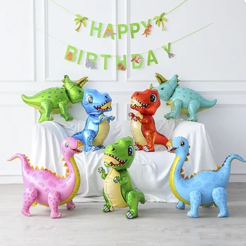 

1pc new big 4D Walking Dinosaur Foil Balloons Boys Animal Balloons Children Dinosaur Birthday Party Jurassic World Decor Balloon