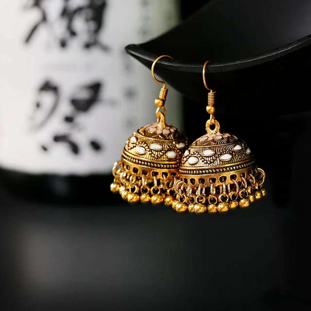 1 Paio Di Orecchini Vintage Boho Con Nappe A Goccia Pendenti - Foto 3