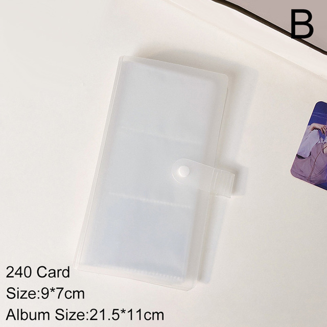 Inches 84/160/240 Pockets Photo Album Photocard Holder Cute Jelly Color Instax Album Sequins Name Card Holder Ins Card Bag