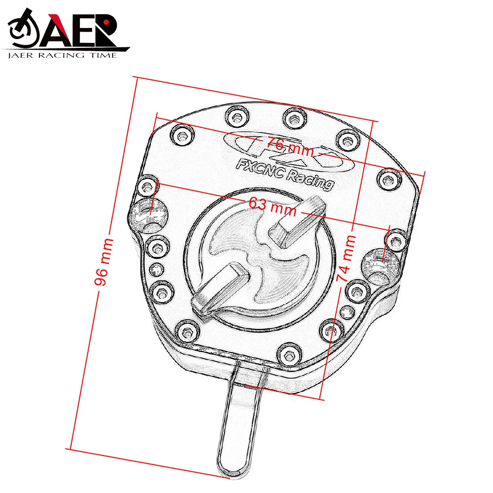 JAER Мотоцикл CNC Амортизатор рулевого механизма StabilizerLinear Обратный контроль безопасности для Kawasaki Ninja 250R 2008- Ninja 300 13