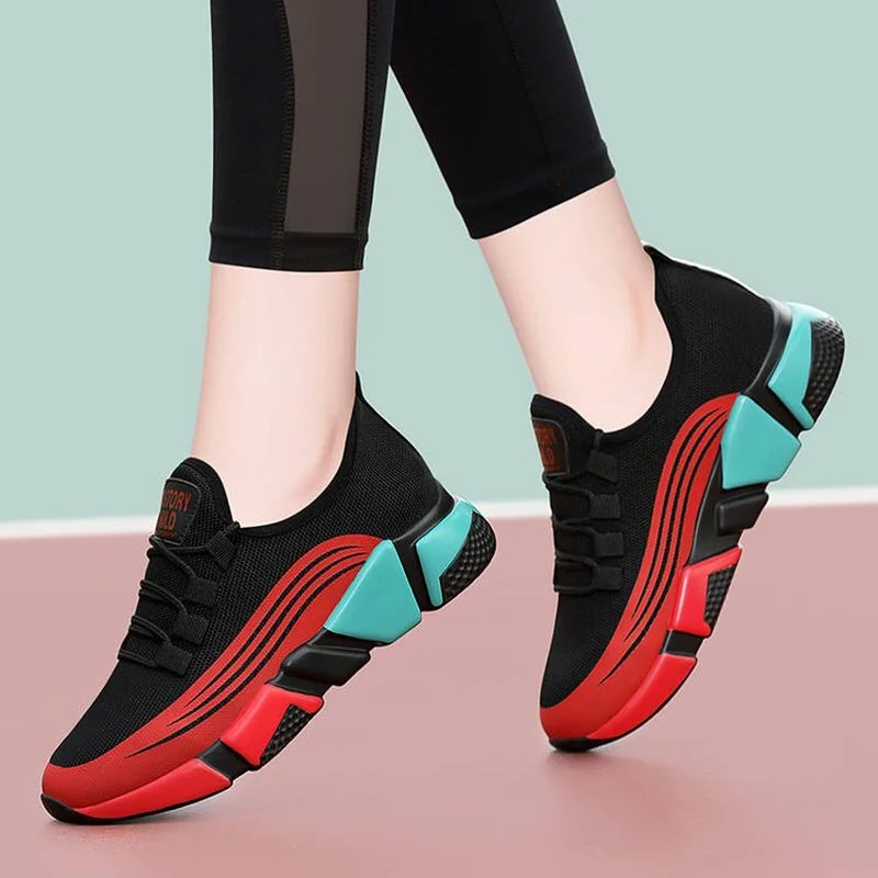 

Mhysa 2019 new spring and summer sports shoes women's flat shoes breathable flying woven casual shoes ladies non-slip shoes Z437