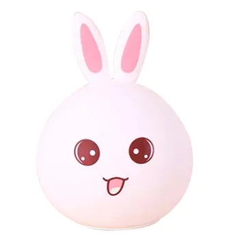 

Halloween Colorful Cute Rabbit Silicone Light Emotional Cute Pet Cute Rabbit Night Light Usb Cute Pet Shot