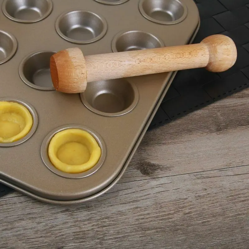 

Bakeware Wood Egg Tart Pusher Double Side Tart Tamper Pastry Pusher Wooden Eggtart Mold Eggtart Mold Baking Cake Kitchen Tools