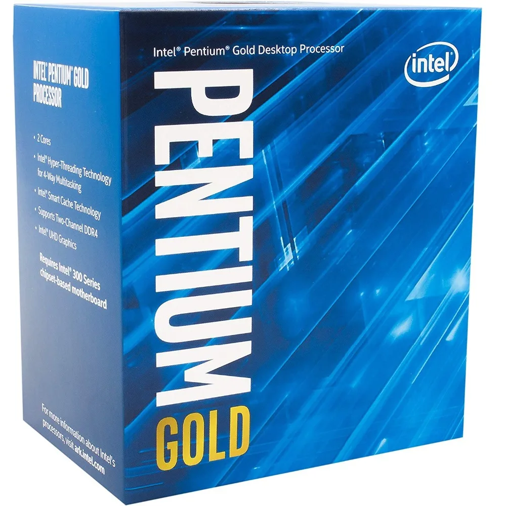 Intel Pentium Gold G5400 настольный процессор 2 ядра 3,7 ГГц LGA1151 300 серия 54 Вт/58 Вт BX80684G5400