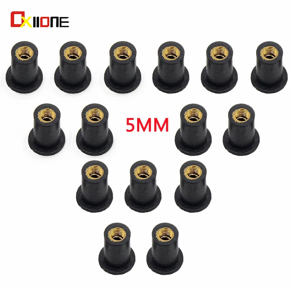 M5 5MM Motorcycle Windscreen Well nuts Rubber Fastener for Honda CBR 600 F2 F3 F4 F4i CBR600RR CB1000R KAWASAKI ZX-14 zx14 Z800 |