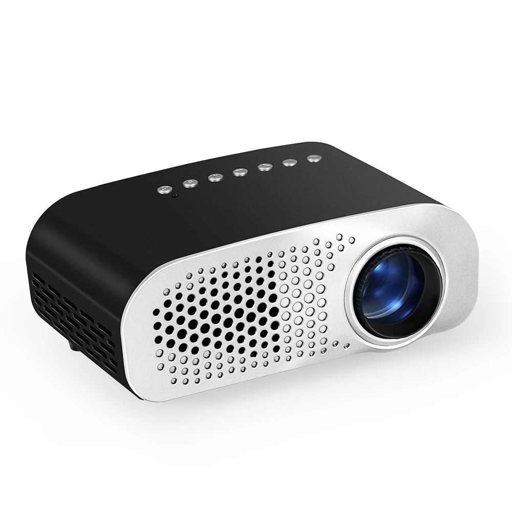 black GP802A портативный умный проектор мультимедийный домашний USB TF AV медиаплеер Поддержка 1080P ЖК-проектор двойной HDMI порт кино - Цвет: black