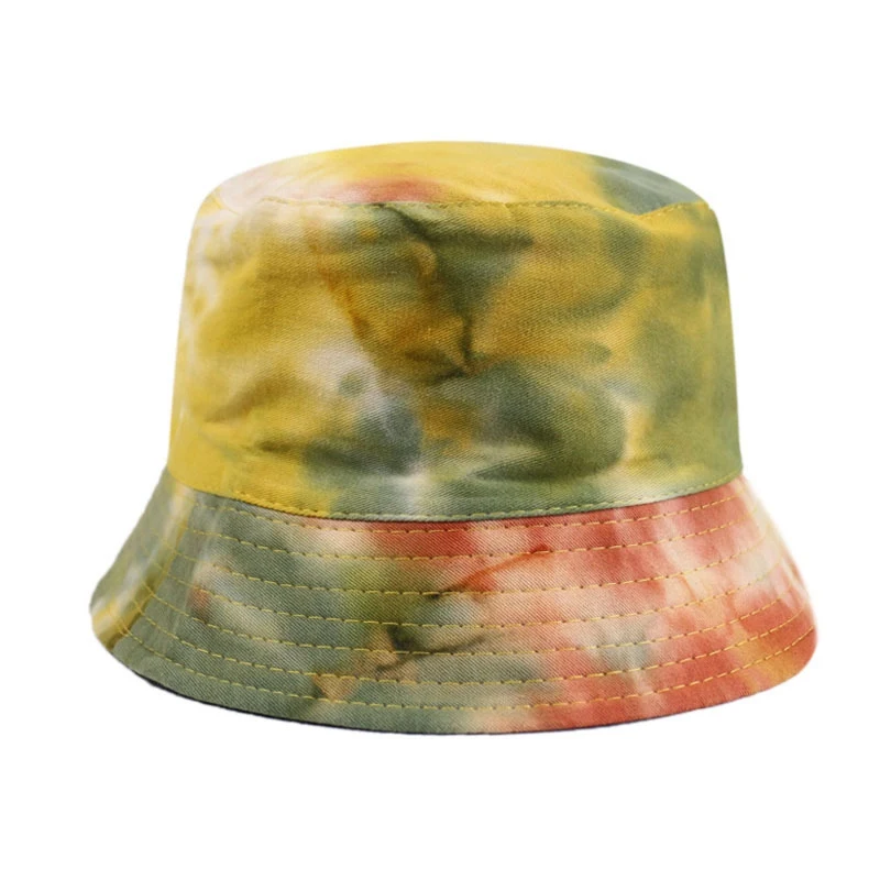 WZCX Tie Dye, модная новинка, Корейская версия, рыбацкая шляпа, весна-осень, градиентный цвет, повседневная Кепка с плоским верхом, женская шапка