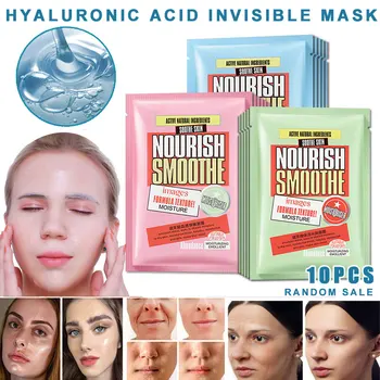 

10 Pcs Hyaluronic Acid Face Mask Moisturizing Whitening Depth Replenishment Skin Care Mask WH998