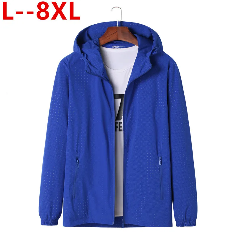 Размер плюс 6XL 7XL 8XL новая весенне-осенняя куртка-бомбер мужская повседневная утеплённая ветровка на молнии тонкая куртка с капюшоном верхняя одежда мужская куртка