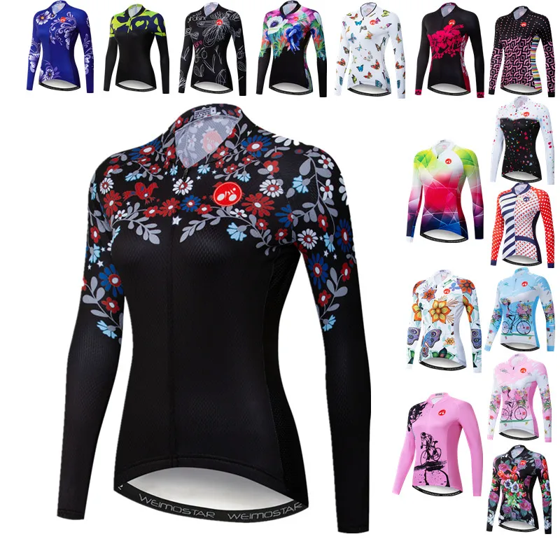 

Weimostar Cycling Jersey Long Sleeve Women 2021 Pro Team Bicycle Clothing Autumn Bike Jacket Quick Dry Cycle Wear Riding Shirt