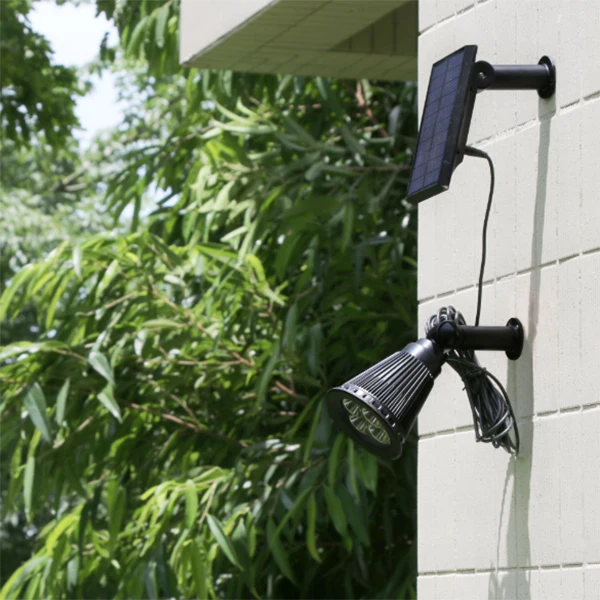Top-2 in 1 Solar Outdoor Indoor Spot Light, Installation IP44 Waterproof Separated Panel and Light, Outdoor Waterproof Solar Wal