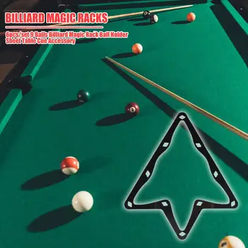 

6pcs/set Hot Sale Billiard Magic Racks Film Classic Delicate Billiard Magic Rack for 9 Ball Holder Sheet Table Cue Accessories