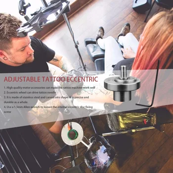 

Tattoo Machine Part Adjustable Cam Bearing Eccentric Wheel with 1.5mm Hex Key Exquisite Workmanship Tattoo Kit