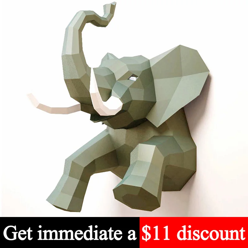 Слон на стену для домашнего декора анималистический Настенный декор дома