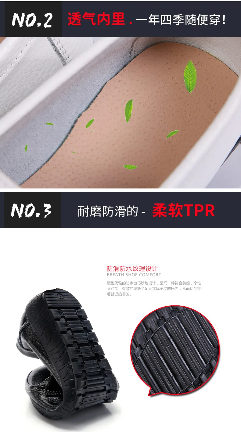 Women shoes genuine leather loafers non-slip solid color casual shoes ladies 2022 new fashion flats woman shoes zapatos de mujer