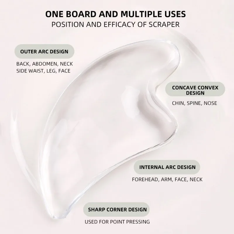 Clear Gua Sha соскабливающая доска треугольная форма массажер для лица Уход за кожей Инструмент для дома спа лифтинг лица красота инструмент