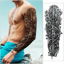 New Full Arm Extra Large Temporary Tattoos Sticker for Men Women Summer Beach Party Halloween Body Decoration Tattoo New Full Arm Extra Large Temporary Tattoos Sticker for Men Women Summer Beach Party Halloween Body Decoration Tattoo