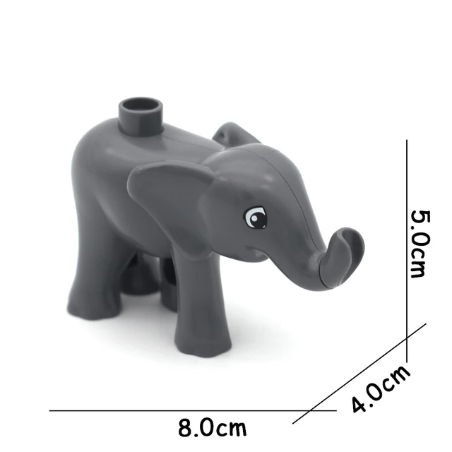 Big Size Building Blocks Animal Accessories Farm Figures Pig Rabbit Chicken Duck Dog Cat Bird horse Cow Sheep DIY Toys Gifts Elephant cub