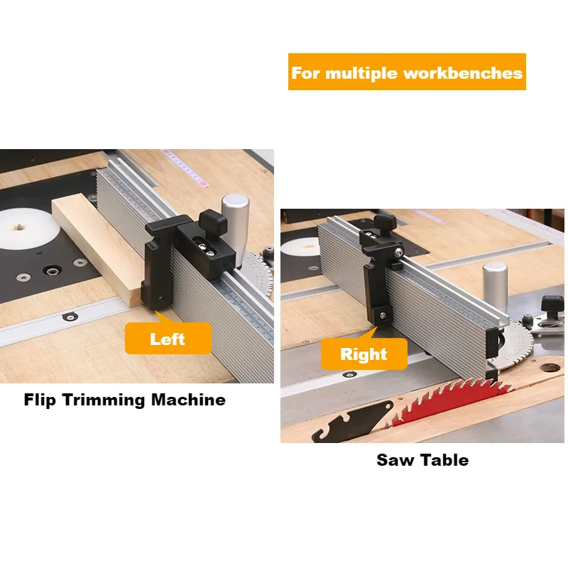 Holzbearbeitung Flip Sah Tabelle Zaun W/Klammern System Aluminium