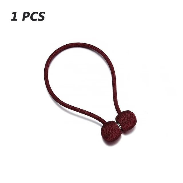 wine red Carrywon 1 шт. занавес с магнитной пряжкой, жемчужный шар, занавес, подхваты для штор, зажимы для штор, Аксессуары для штор, Аксессуары для штор - Цвет: wine red