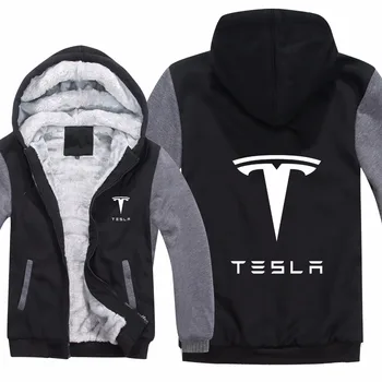 

Winter Tesla Hoodies Men Fashion Coat Wool Liner Jacket Tesla Sweatshirts Hoody Mans Coat HS-013